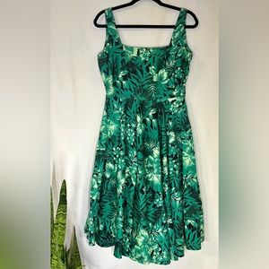 Zara leaf print dress